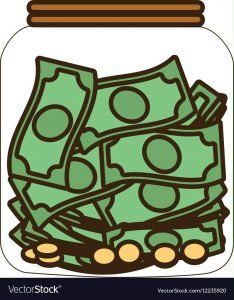 cartoon-money-saving-money-glass-vector-12235920-money 3